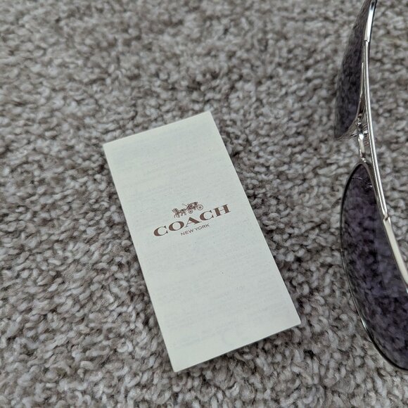 Coach Women's Aviator Sunglasses HC7072B Black Silver L - Picture 7 of 14